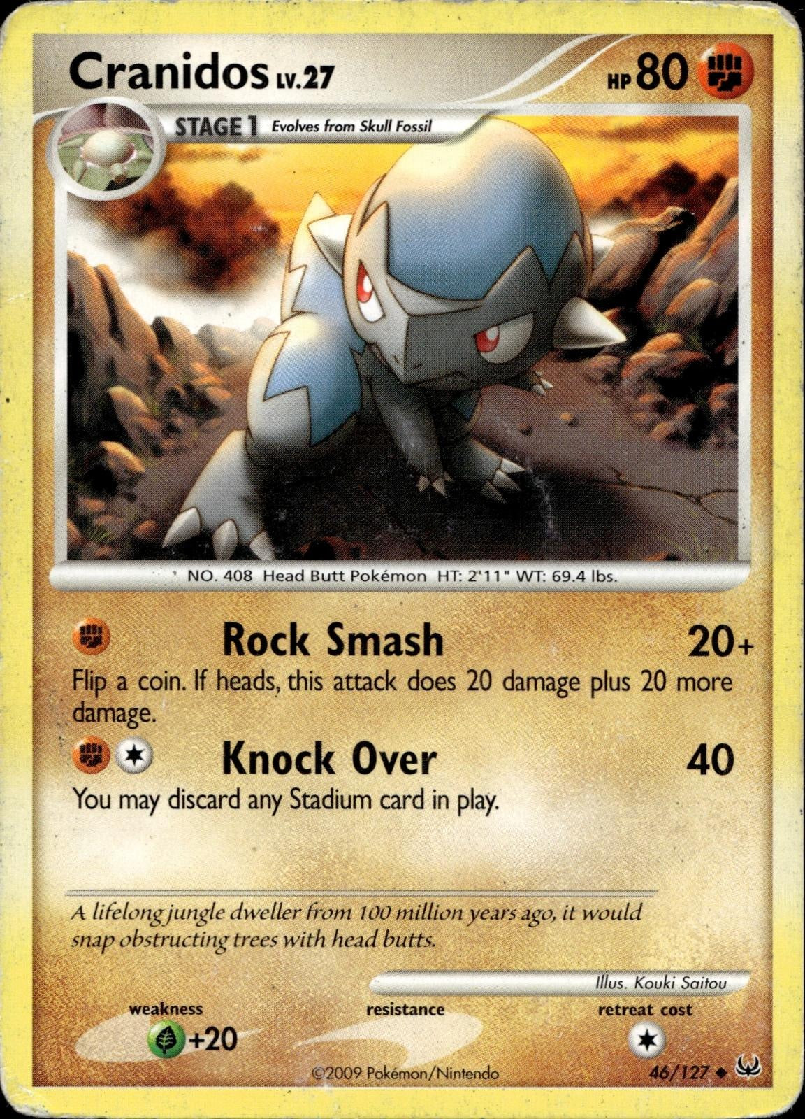 Cranidos 46/127 HP Uncommon Platinum Pokemon