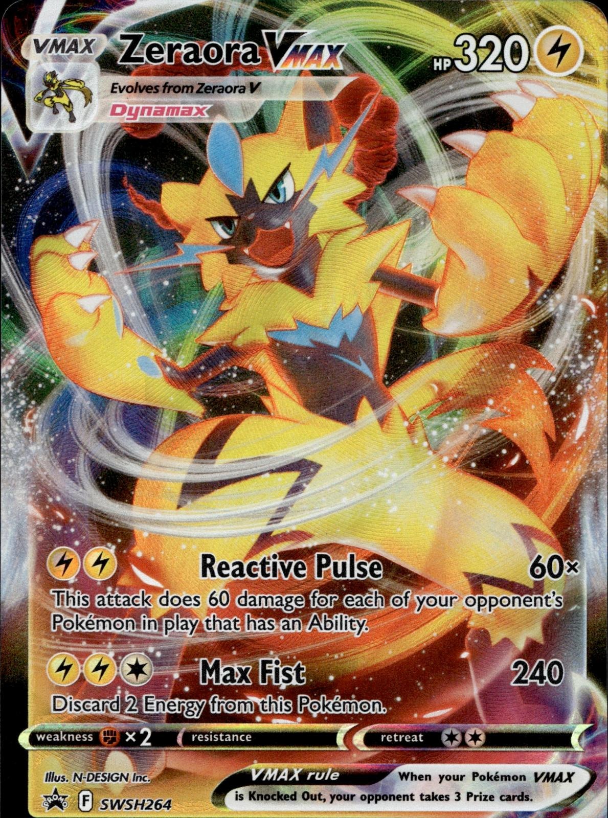Zeraora VMAX SWSH264 NM/M Promo Sword & Shield Promo Pokemon Holo