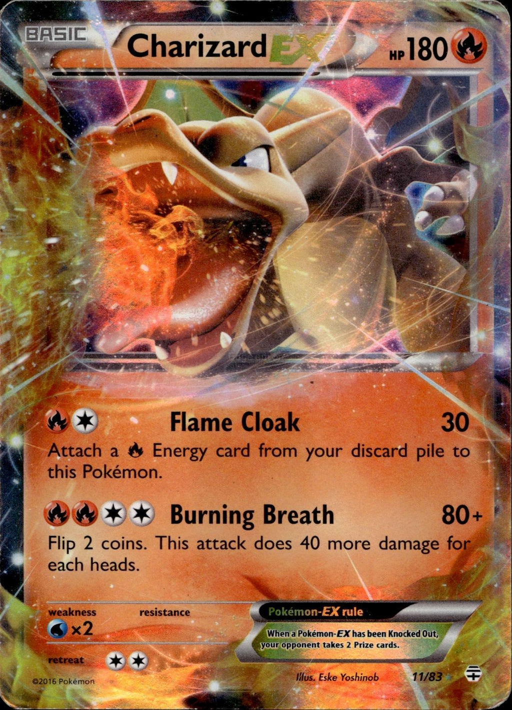 Charizard EX 11/83 HP EX Rare Generations Pokemon Holo