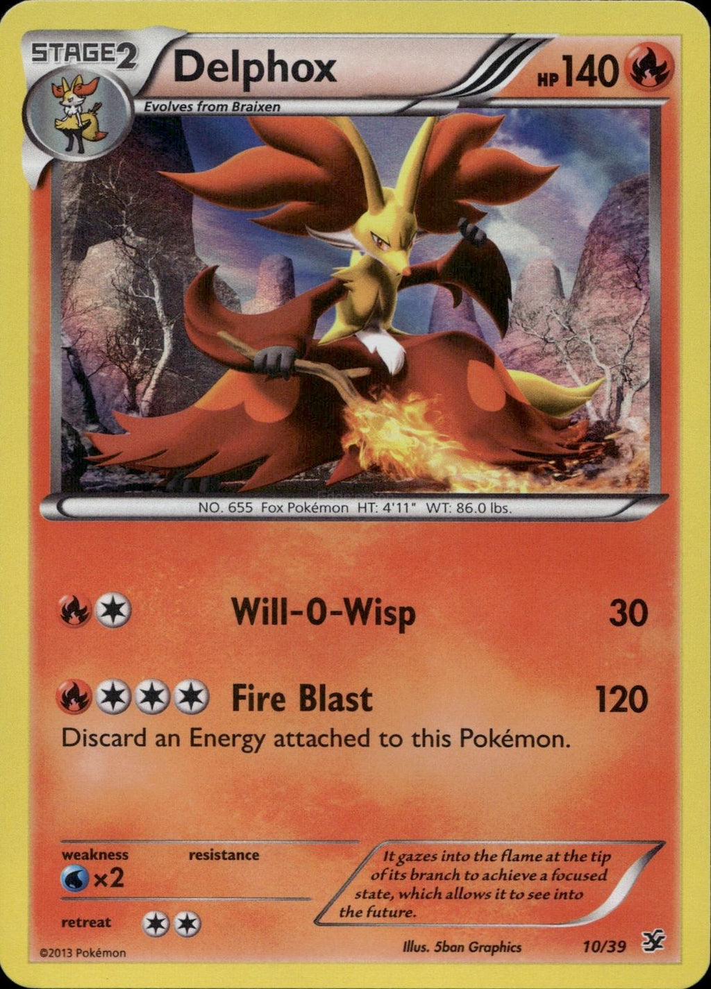 Delphox 10/39 NM/M Kalos Starter Set Pokemon Holo