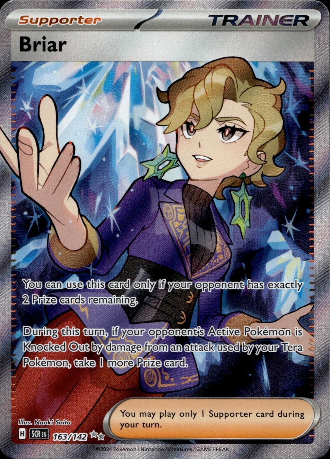 Briar 163/142 NM/M Ultra Rare Stellar Crown Pokemon Holo