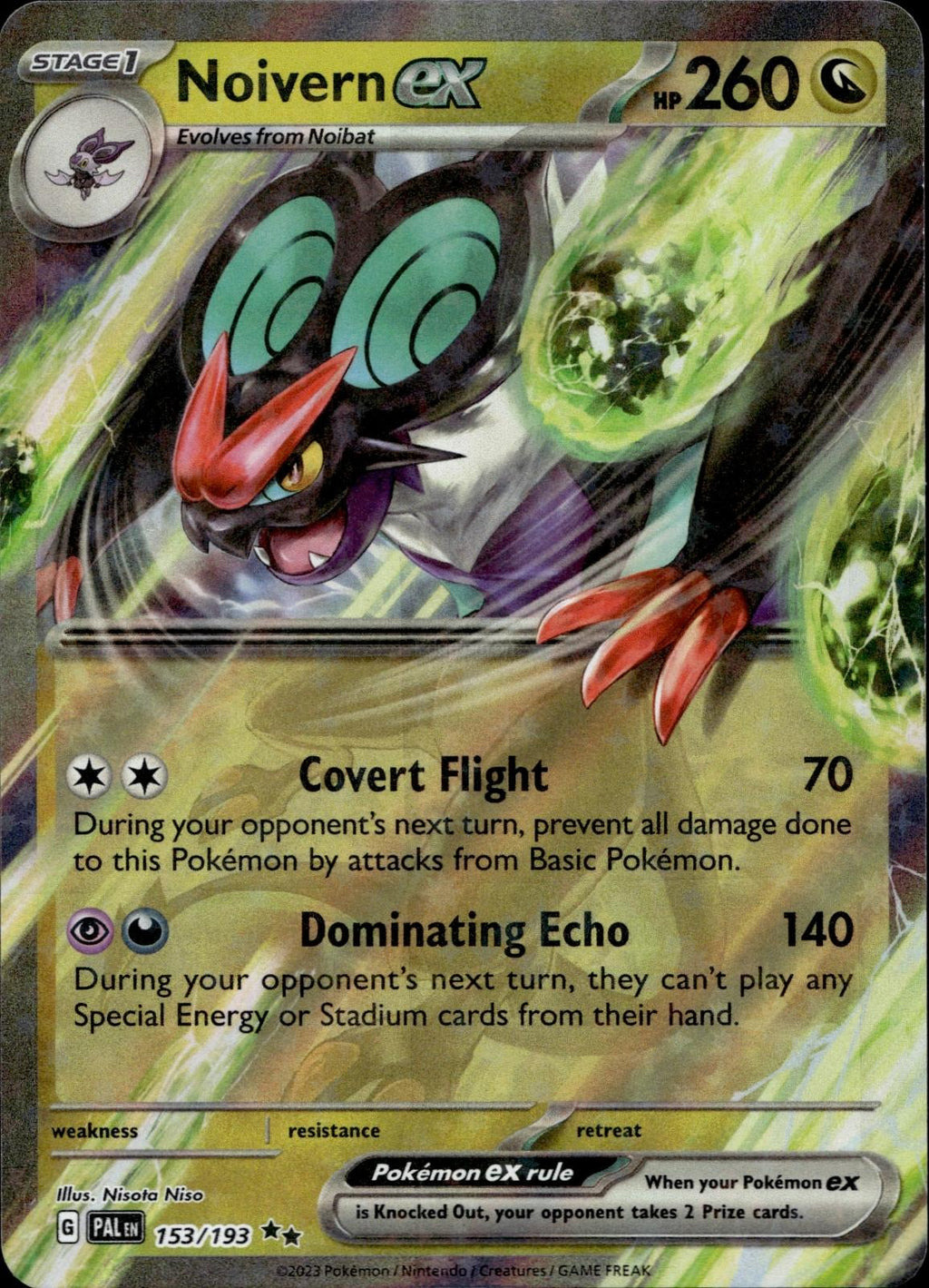 Noivern ex 153/193 NM/M Double Rare Paldea Evolved Pokemon Holo