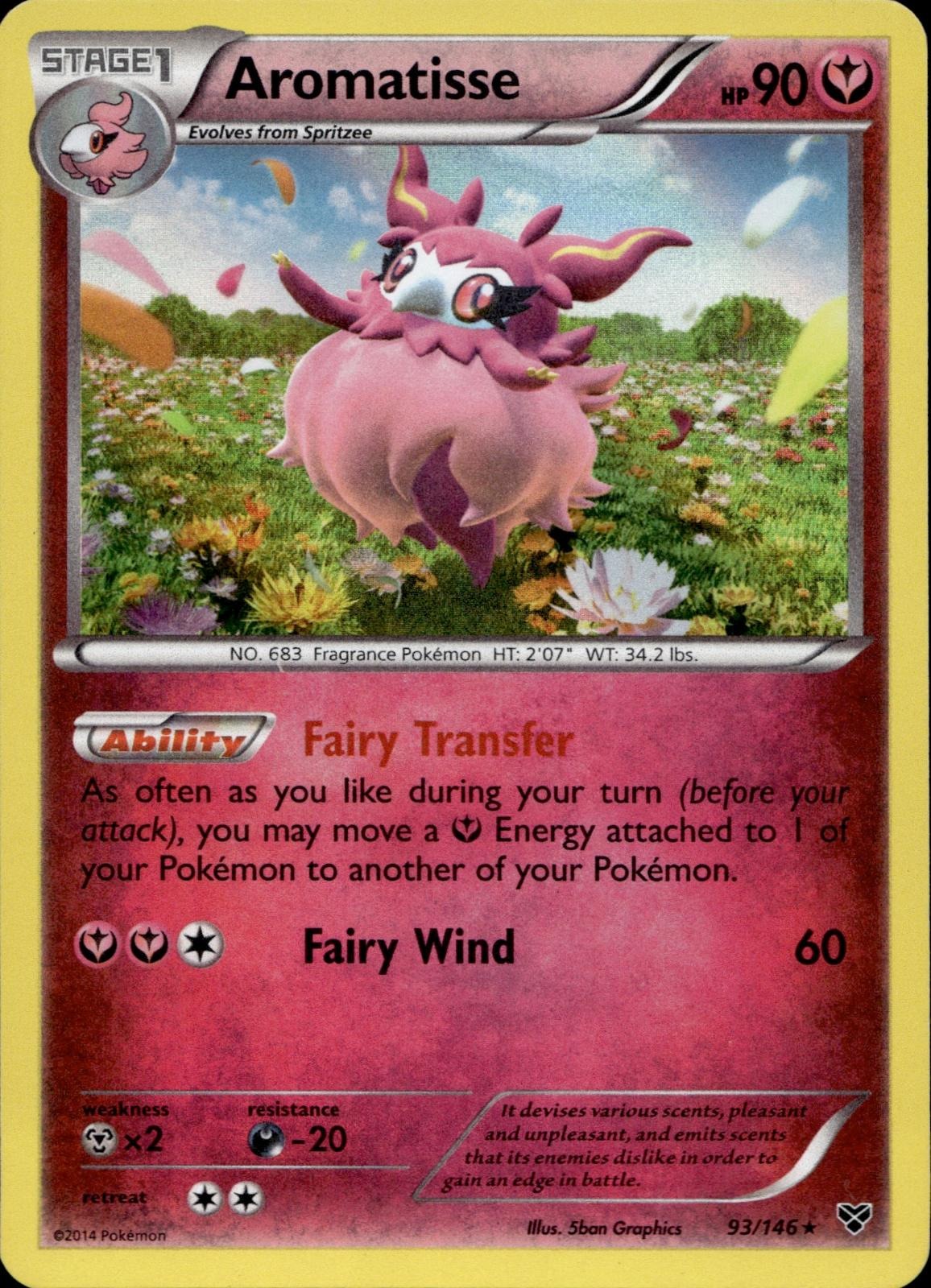 Aromatisse 93/146 NM/M Rare XY Base Set Pokemon Holo