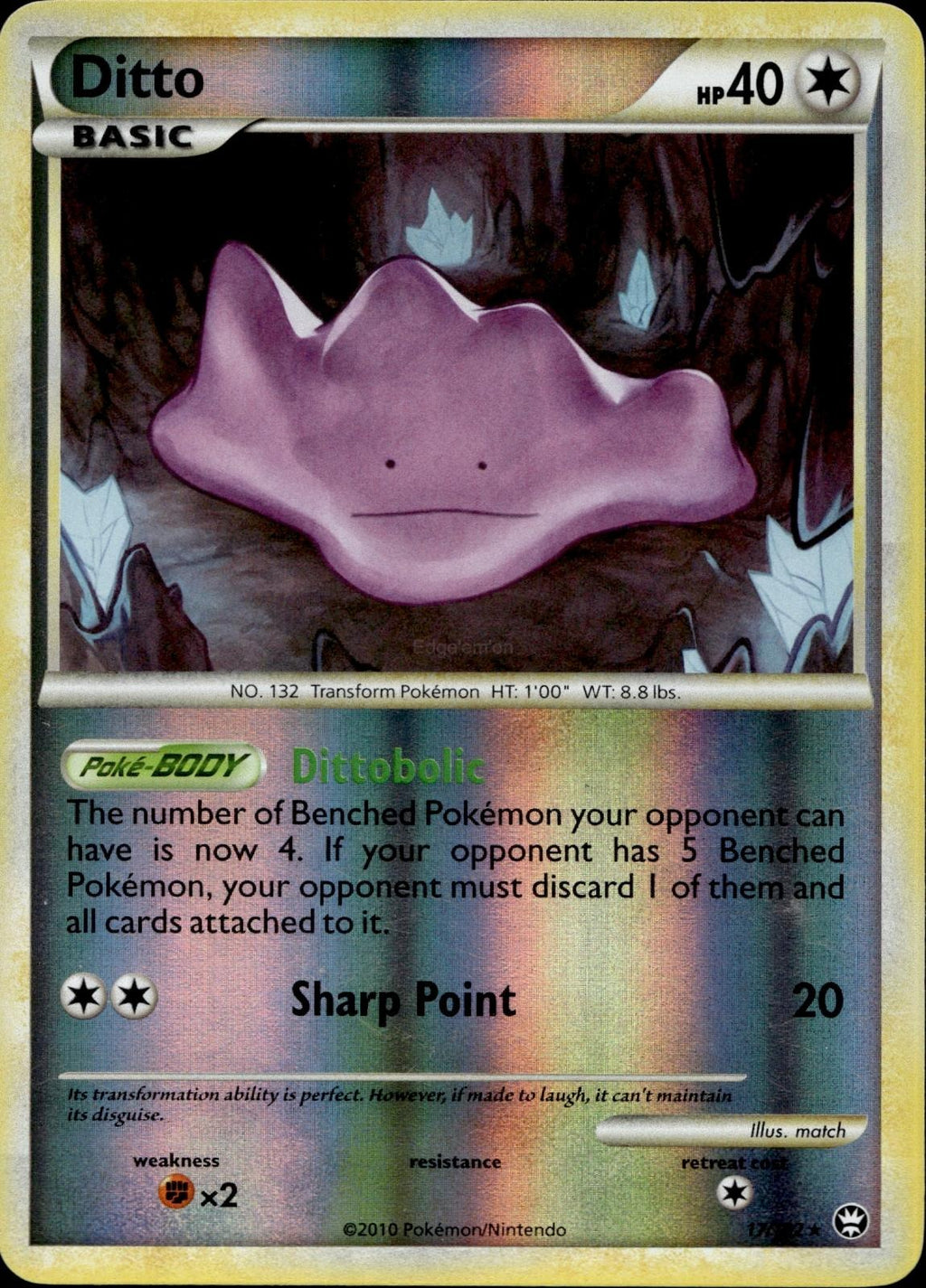 Ditto 17/102 LP Rare HGSS Triumphant Pokemon