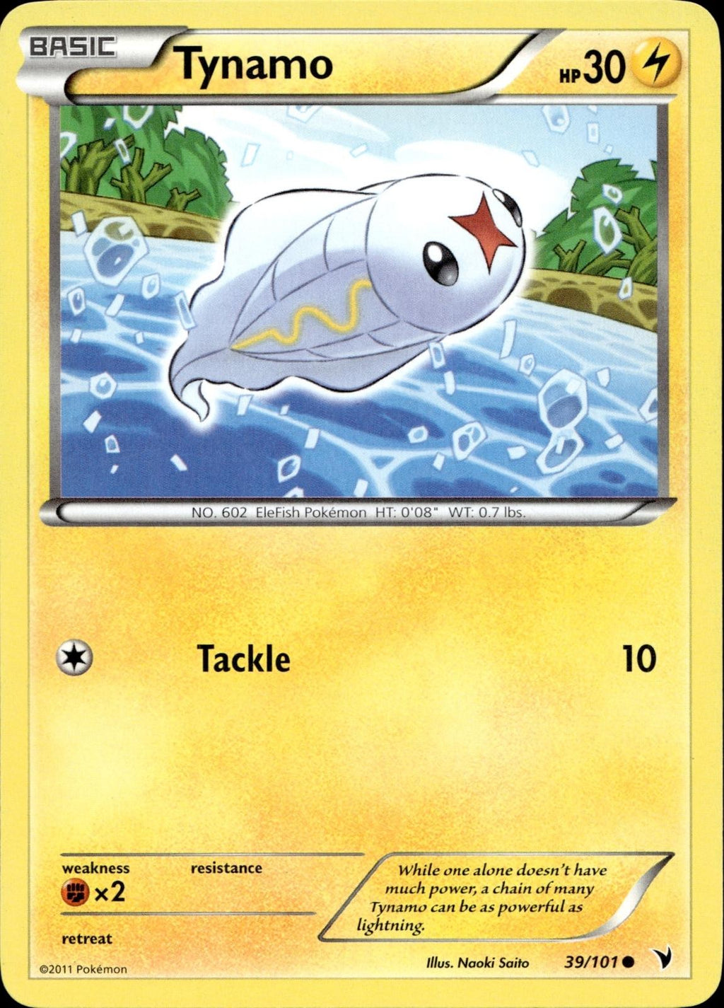 Tynamo 39/101 HP Common Noble Victories Pokemon