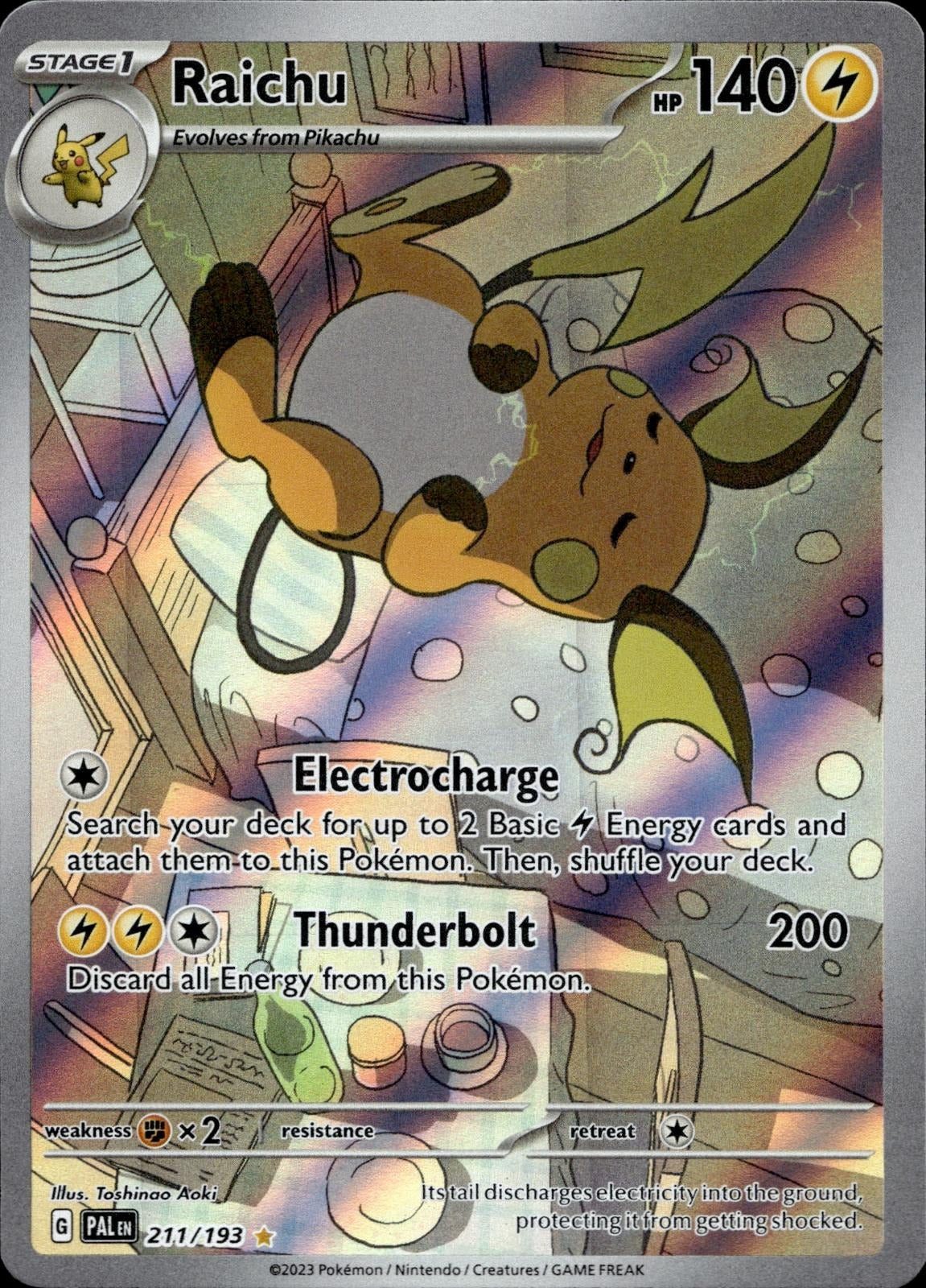 Raichu 211/193 NM/M Illustration Rare Paldea Evolved Pokemon Holo