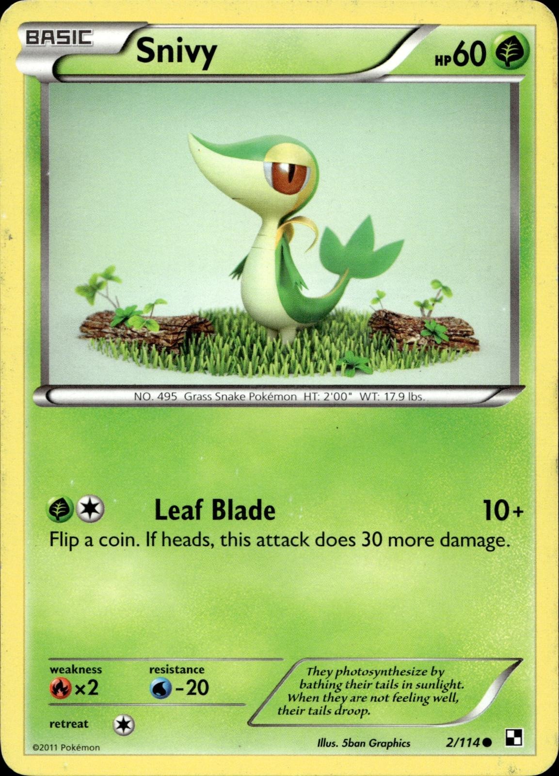 Snivy 2/114 HP Common Black & White Pokemon