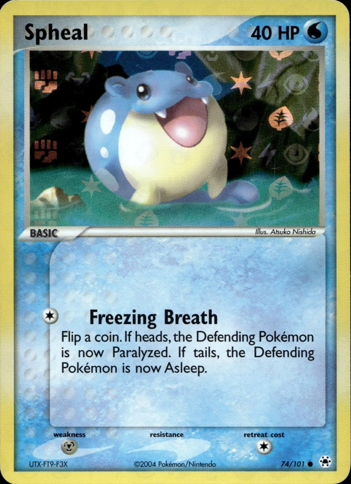 Spheal 74/101 NM/M Common Hidden Legends Pokemon Reverse Holo