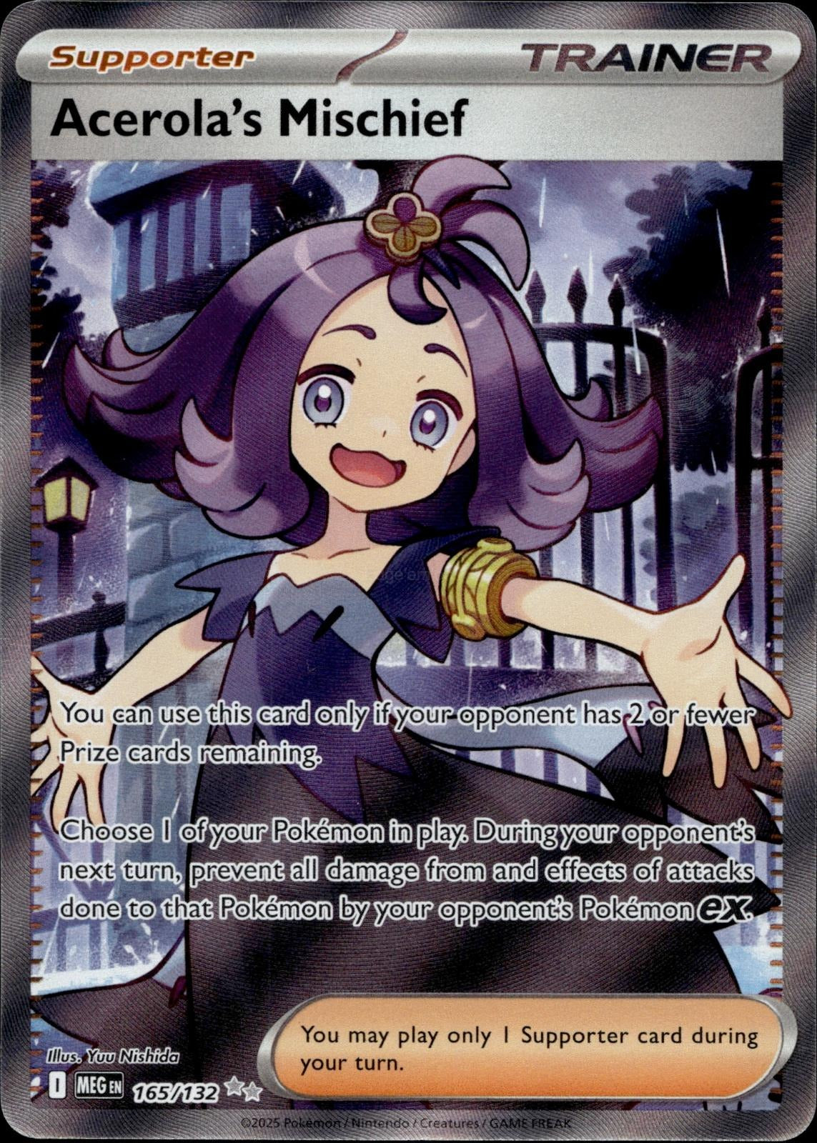 Acerola's Mischief 165/132 NM/M Ultra Rare Mega Evolution Pokemon Holo