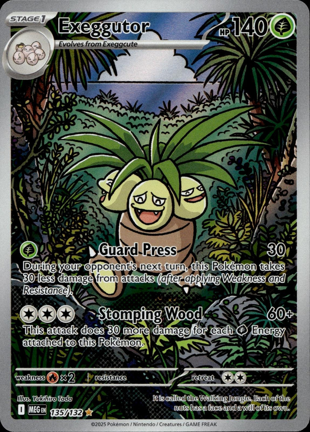 Exeggutor 135/132 NM/M Illustration Rare Mega Evolution Pokemon Holo