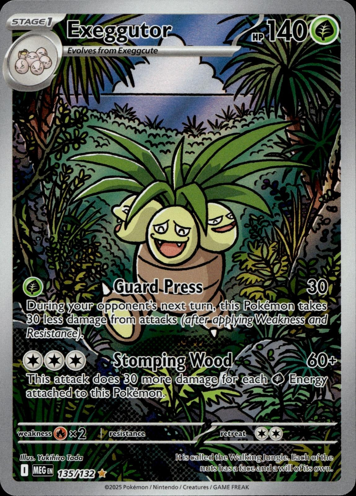 Exeggutor 135/132 NM/M Illustration Rare Mega Evolution Pokemon Holo