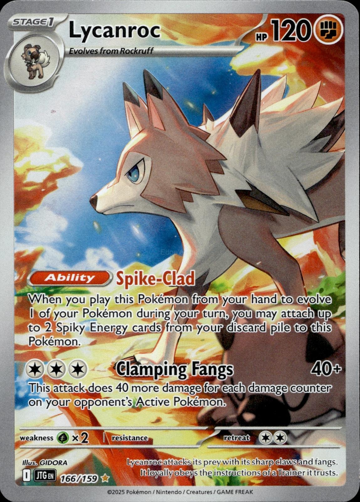 Lycanroc 166/159 NM/M Illustration Rare Journey Together Pokemon Holo