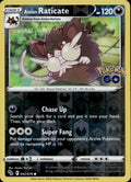 Alolan Raticate 042/078 NM/M Common Pokemon GO Pokemon Reverse Holo