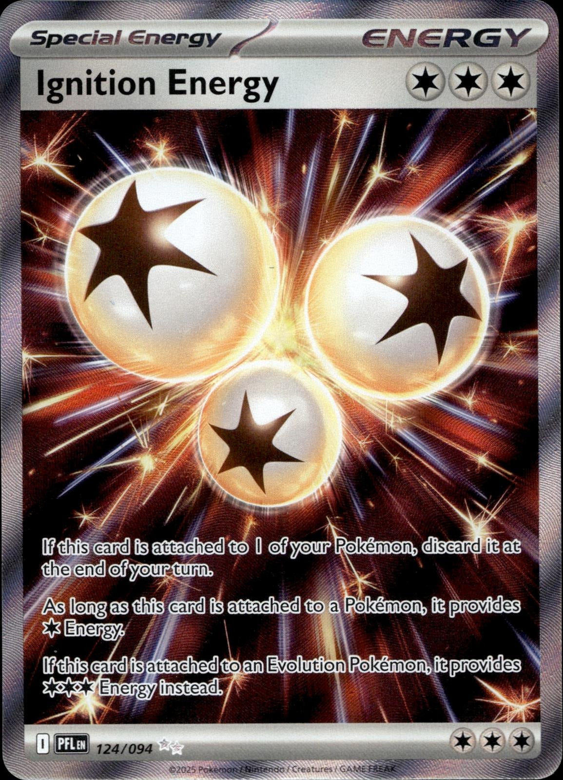 Ignition Energy 124/094 NM/M Ultra Rare Phantasmal Flames Pokemon Holo