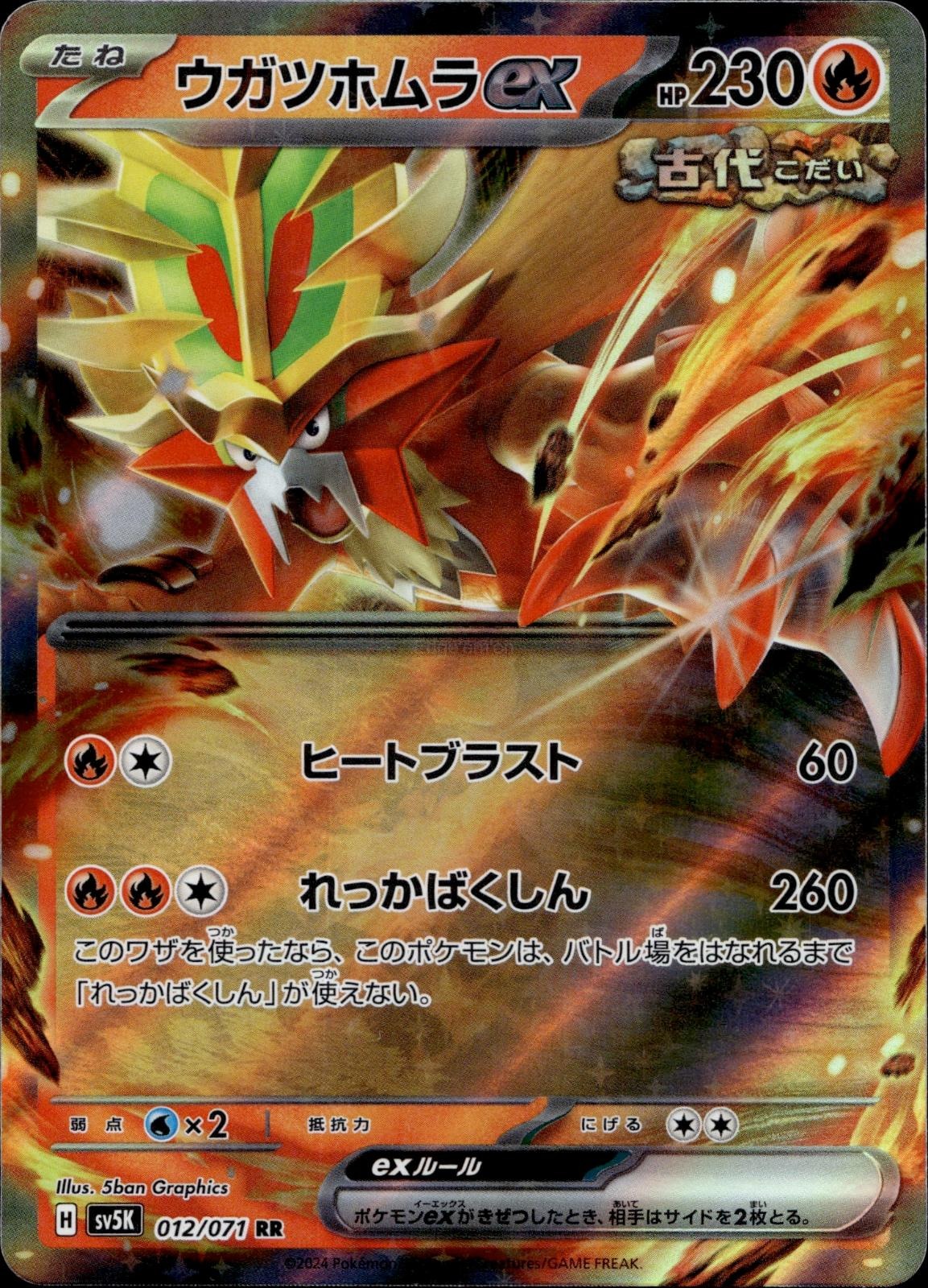 Gouging Fire EX 012/071 NM/M Double Rare Wild Force Pokemon Japanese Holo