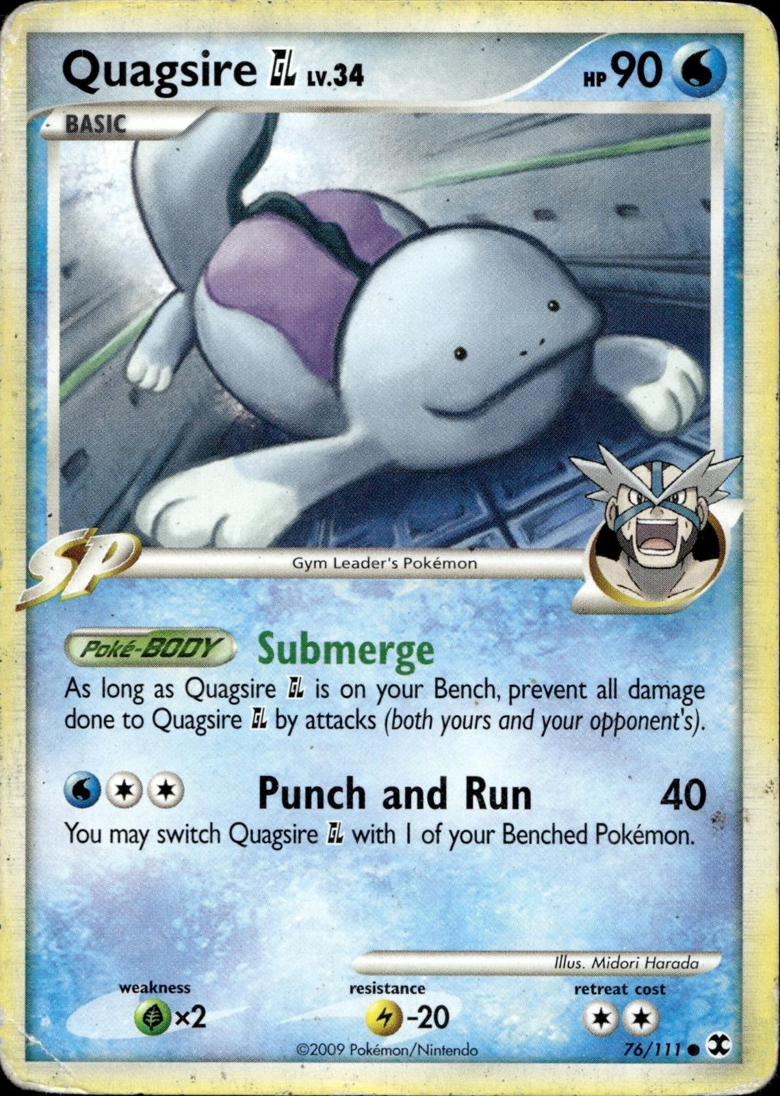 Quagsire GL 76/111 HP Common Rising Rivals Pokemon