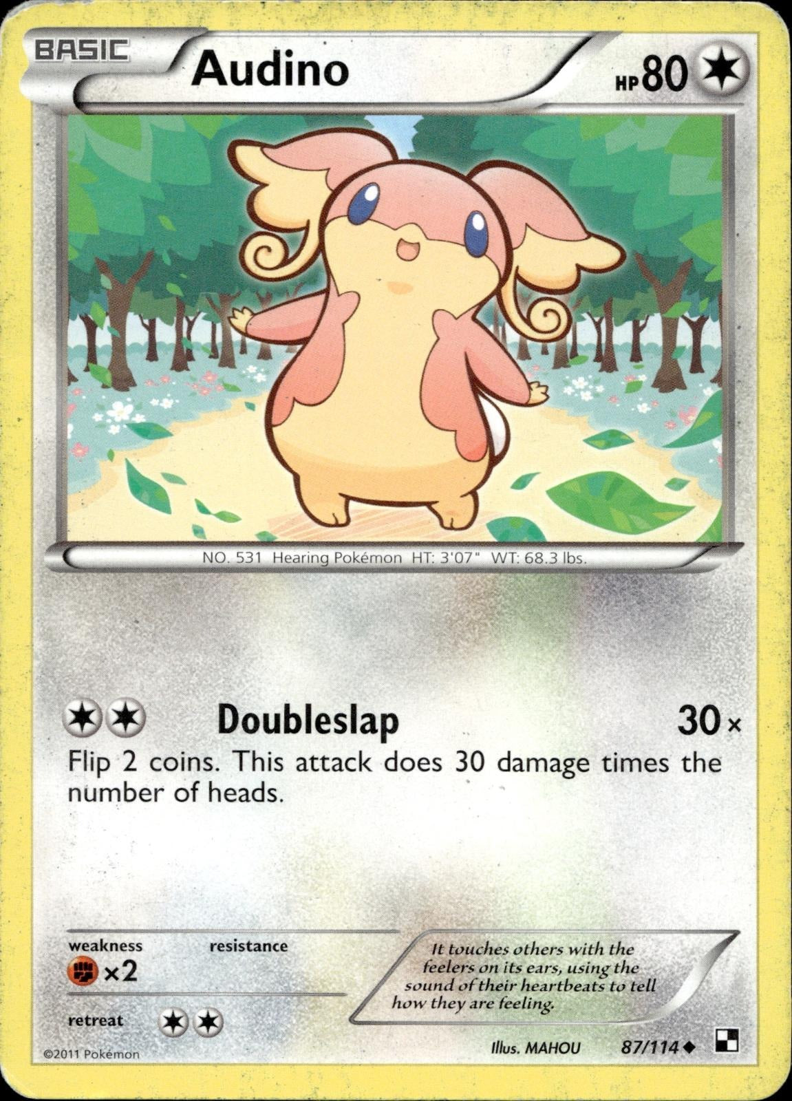 Audino 87/114 HP Uncommon Black & White Pokemon