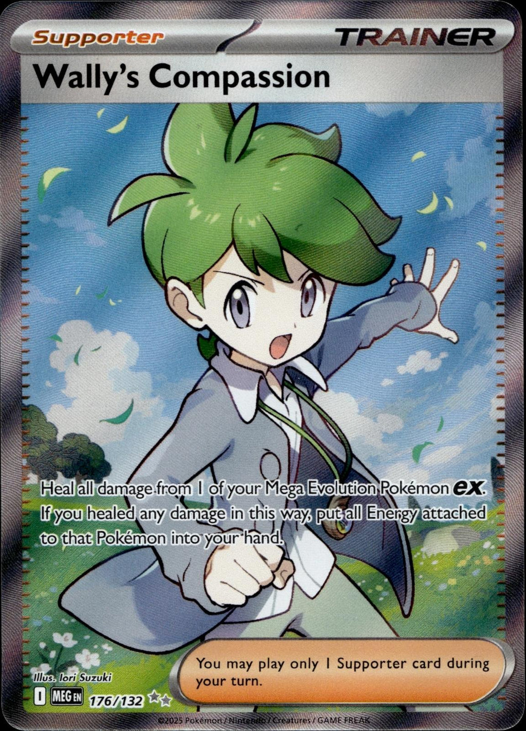 Wally's Compassion 176/132 NM/M Ultra Rare Mega Evolution Pokemon Holo