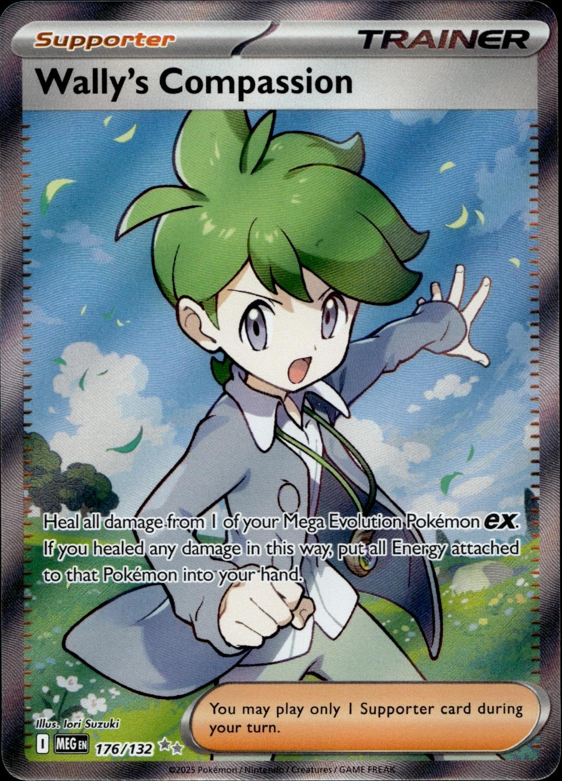 Wally's Compassion 176/132 NM/M Ultra Rare Mega Evolution Pokemon Holo