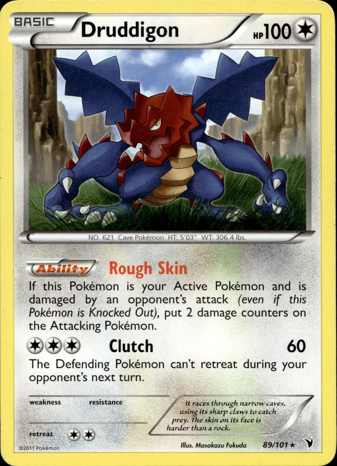Druddigon 89/101 NM/M Rare Noble Victories Pokemon