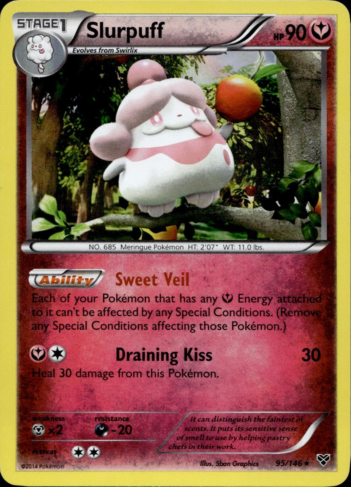 Slurpuff 95/146 NM/M Rare XY Base Set Pokemon Holo