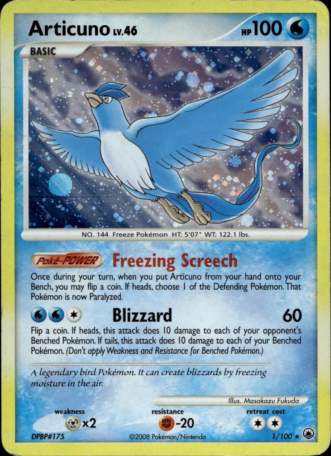 Articuno 1/100 LP Rare Majestic Dawn Pokemon Holo