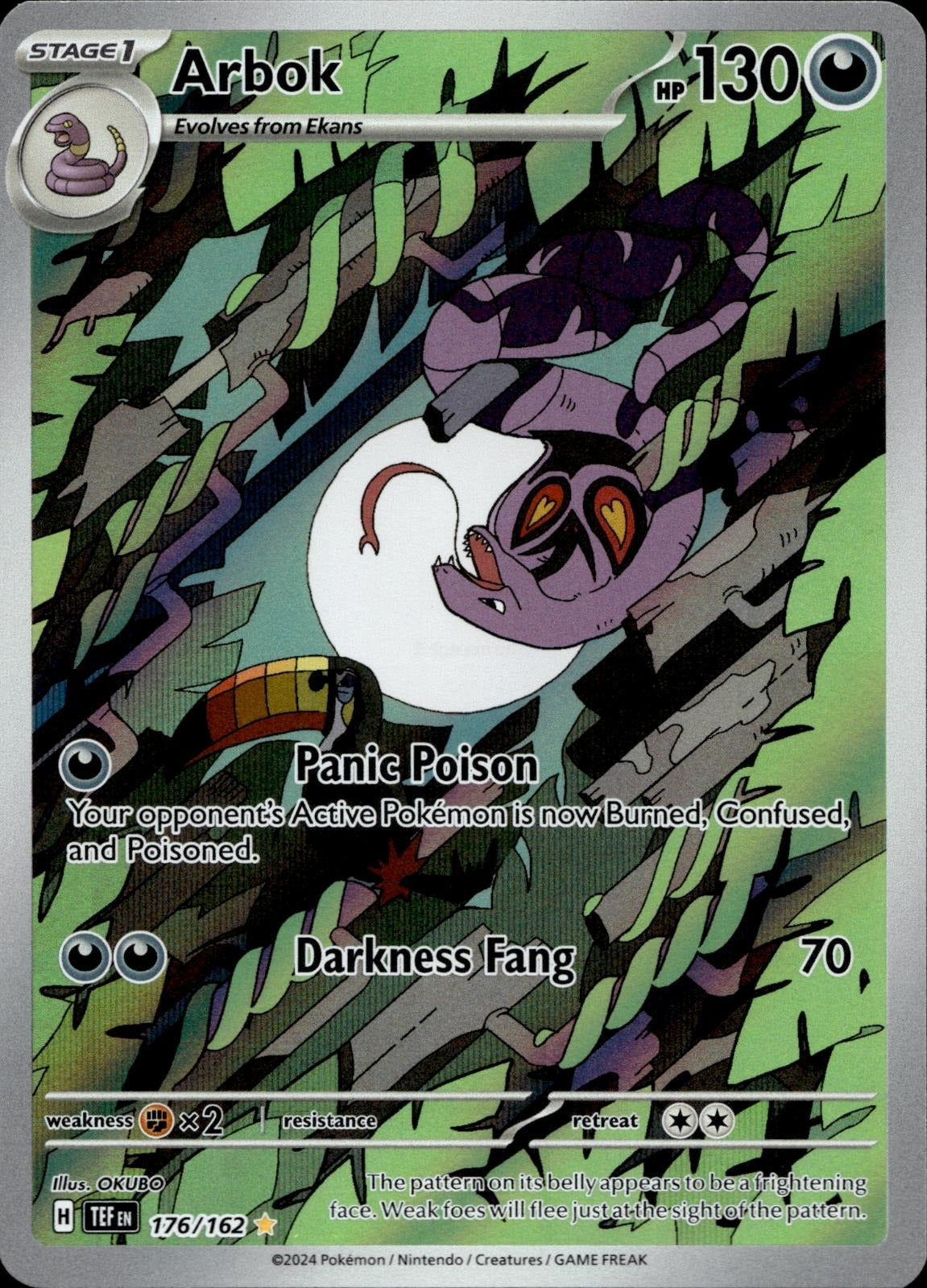 Arbok 176/162 NM/M Illustration Rare Temporal Forces Pokemon Holo
