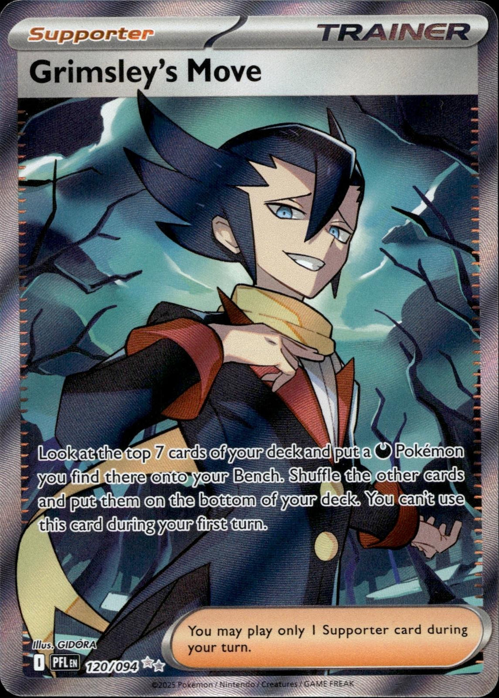 Grimsley's Move 120/094 NM/M Ultra Rare Phantasmal Flames Pokemon Holo