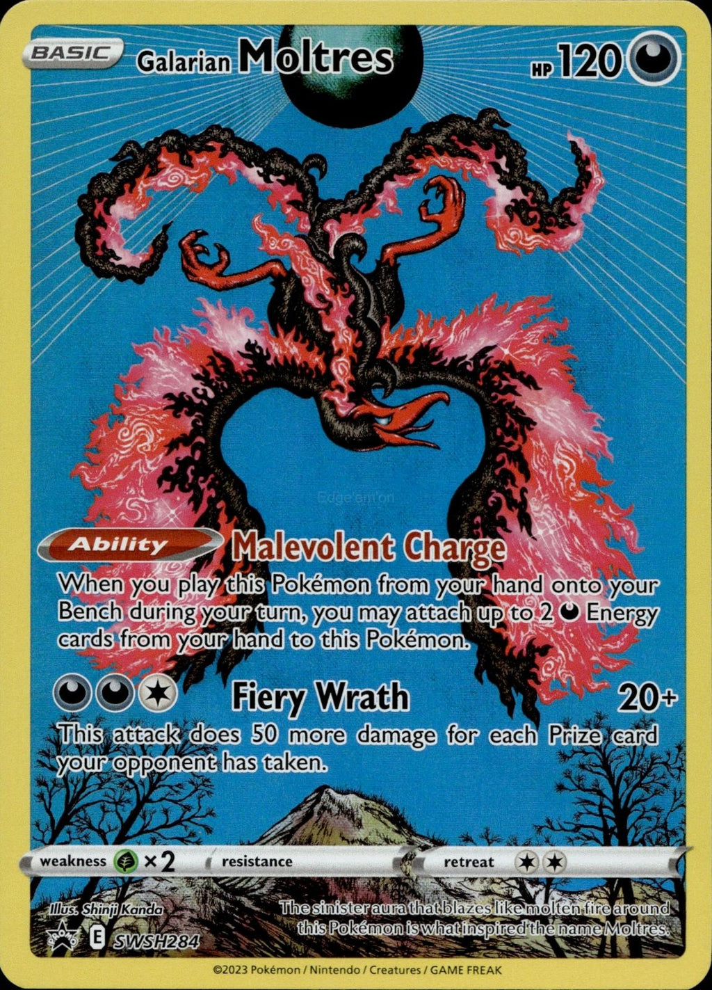 Galarian Moltres SWSH284 NM/M Promo Sword & Shield Promo Pokemon Holo