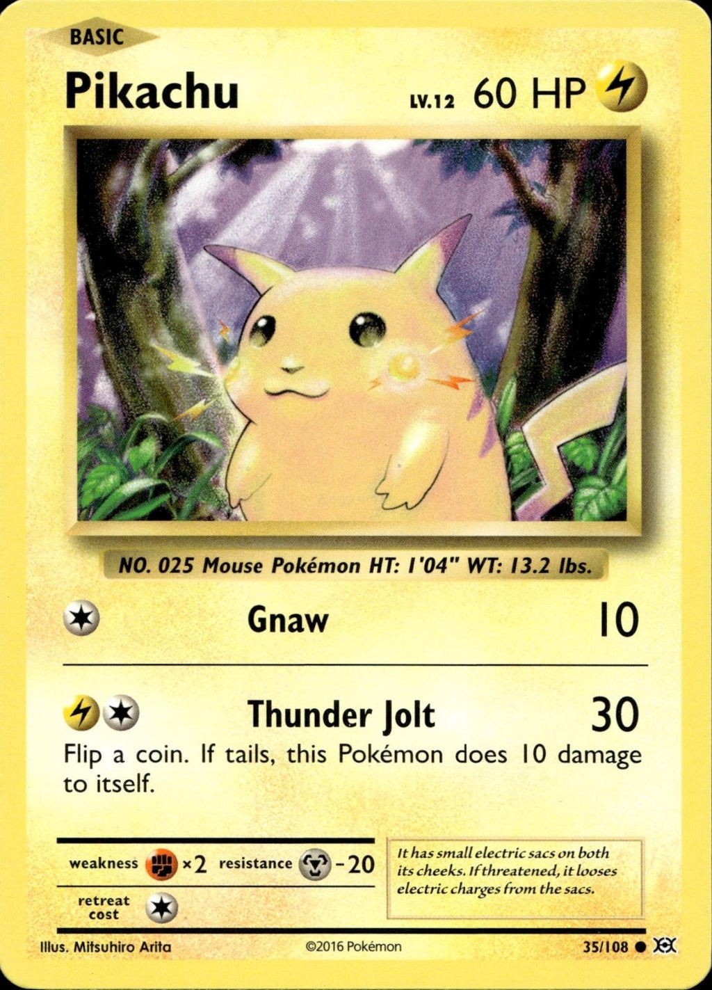 Pikachu 35/108 NM/M Common Evolutions Pokemon