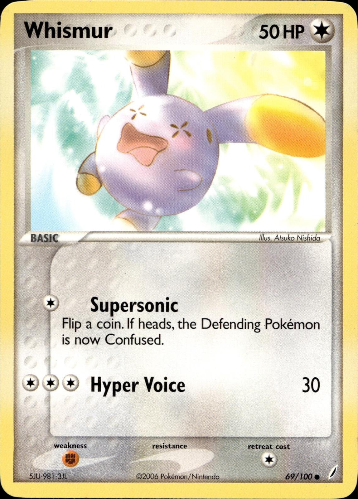 Whismur 69/100 MP Common Crystal Guardians Pokemon