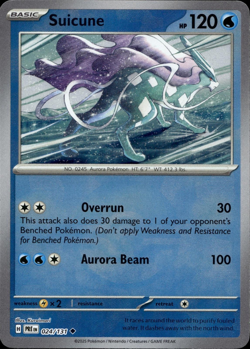 Suicune (Poke Ball Pattern) 024/131 NM/M Prismatic Evolutions Pokemon Holo