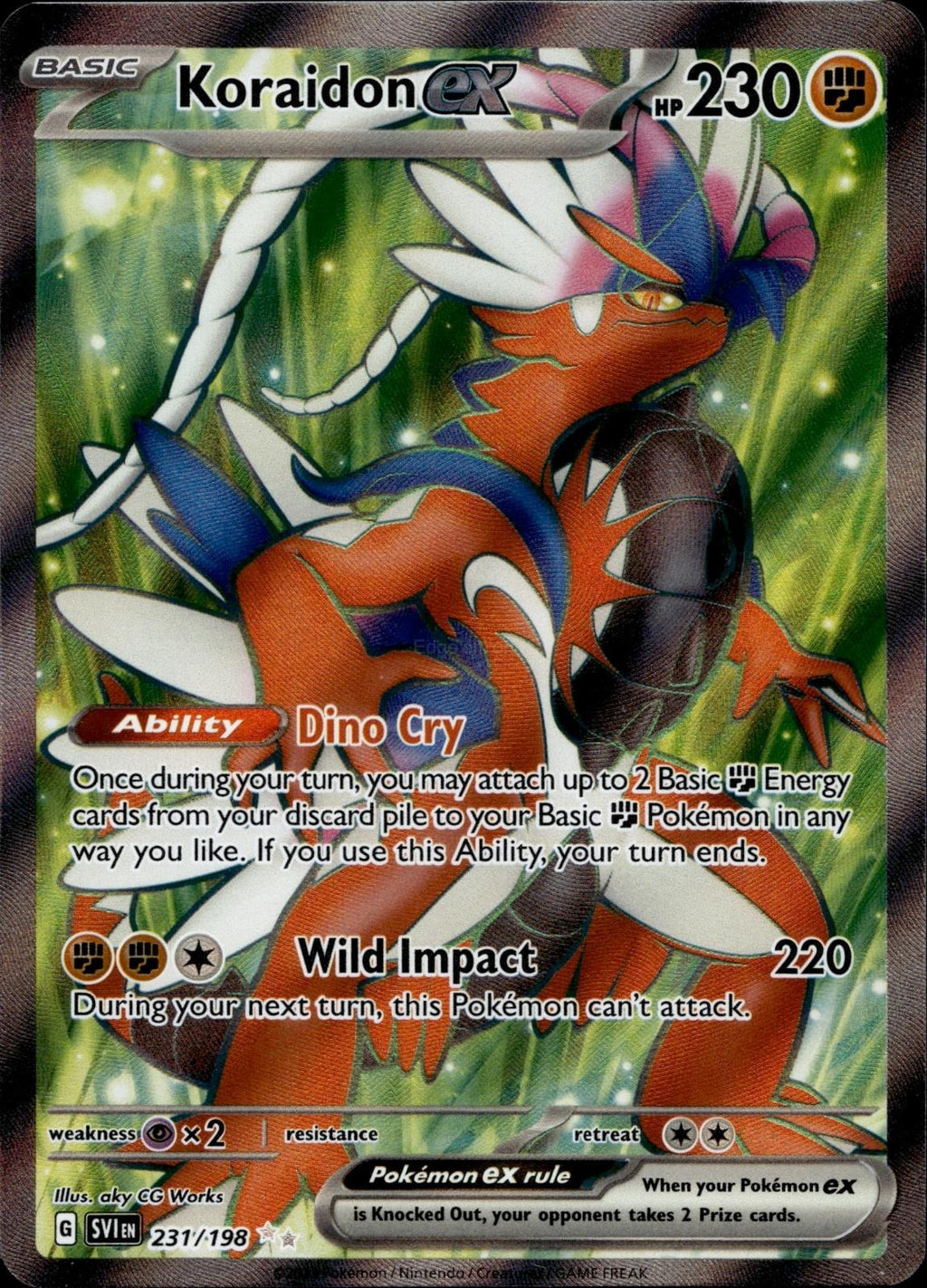 Koraidon ex 231/198 NM/M Ultra Rare Scarlet & Violet Pokemon Holo