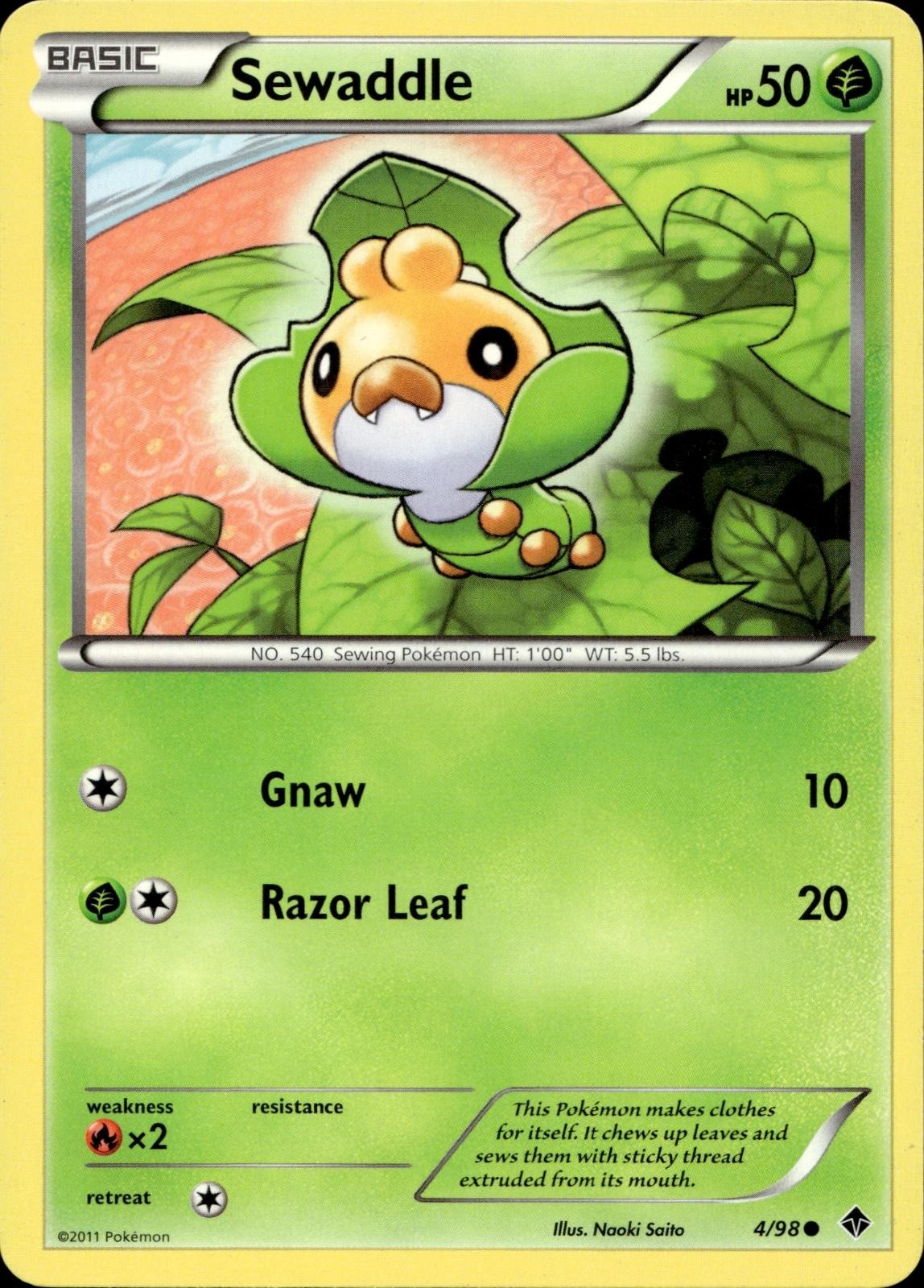 Sewaddle 4/98 HP Common Emerging Powers Pokemon