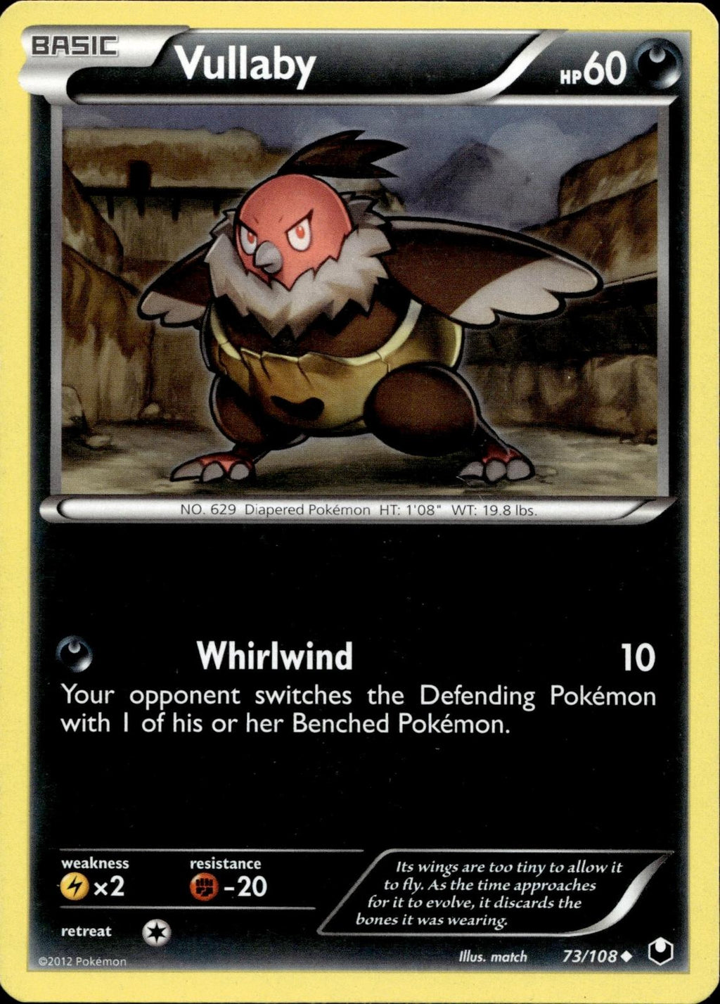 Vullaby 73/108 MP Uncommon Dark Explorers Pokemon