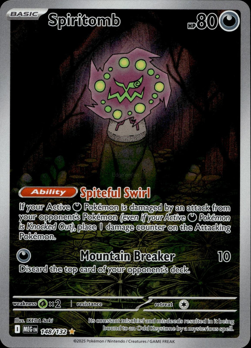 Spiritomb 148/132 NM/M Illustration Rare Mega Evolution Pokemon Holo