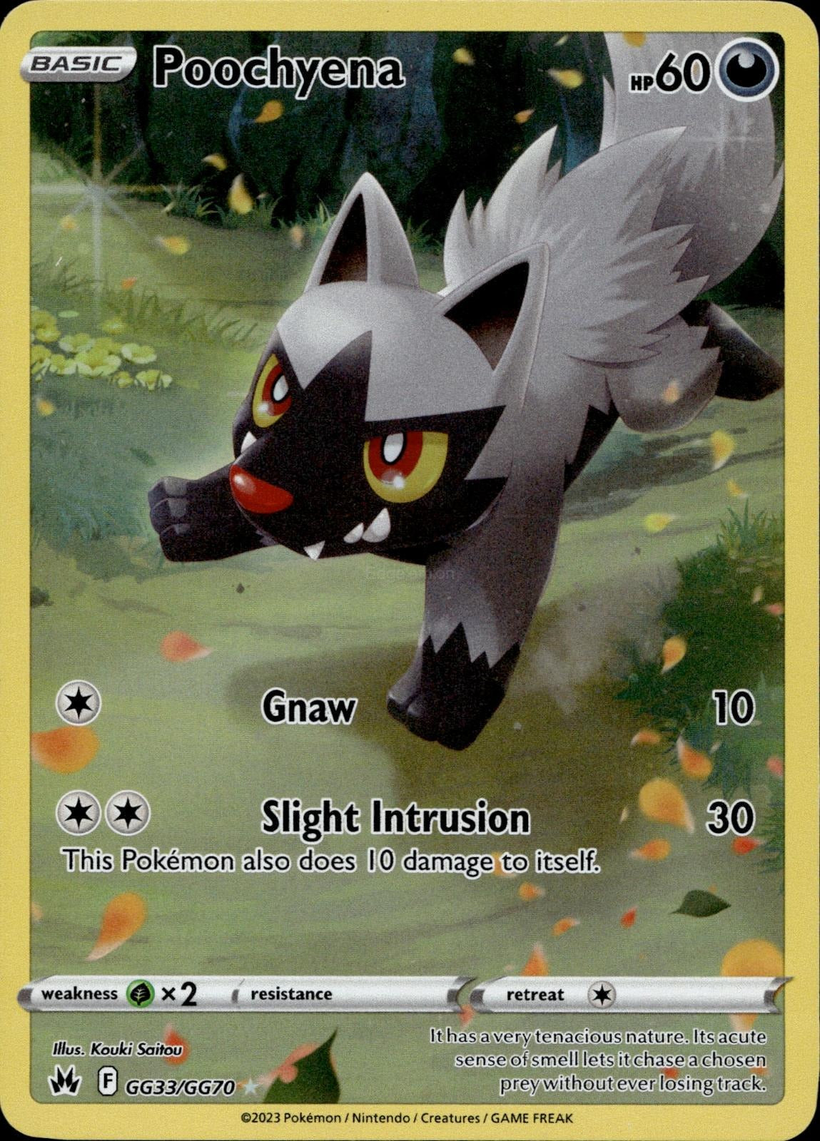 Poochyena GG33/GG70 NM/M Crown Zenith Galarian Gallery Pokemon Holo