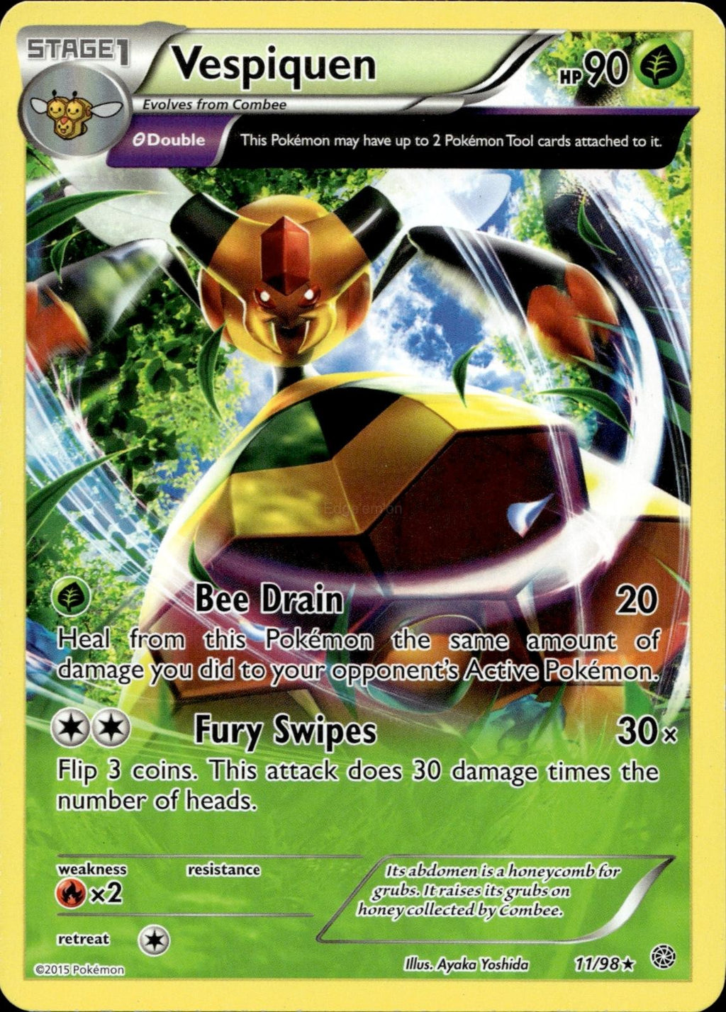 Vespiquen 11/98 MP Rare Ancient Origins Pokemon