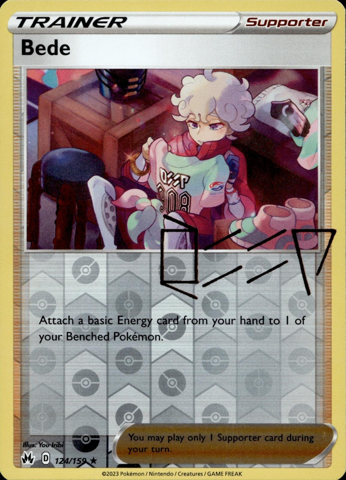 Bede 124/159 LP Rare Crown Zenith Pokemon Reverse Holo