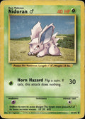 Nidoran M 55/102 HP Common Base Set Unlimited Pokemon