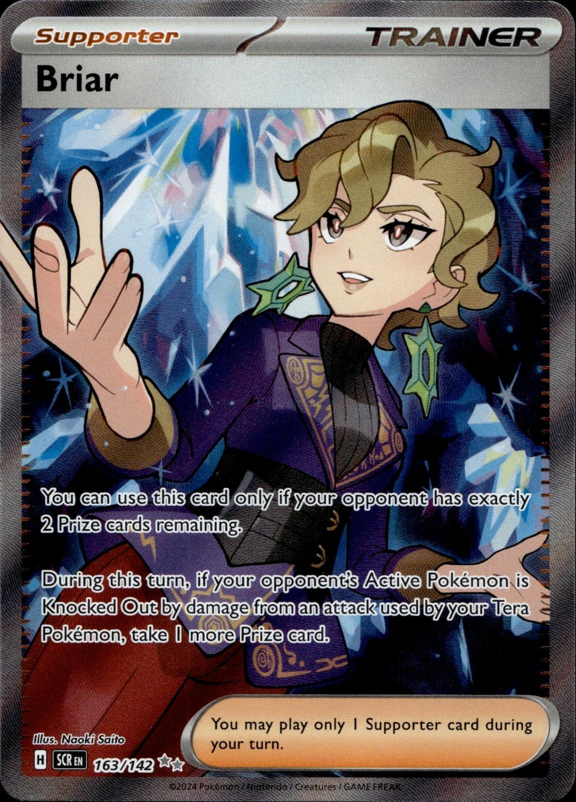 Briar 163/142 NM/M Ultra Rare Stellar Crown Pokemon Holo