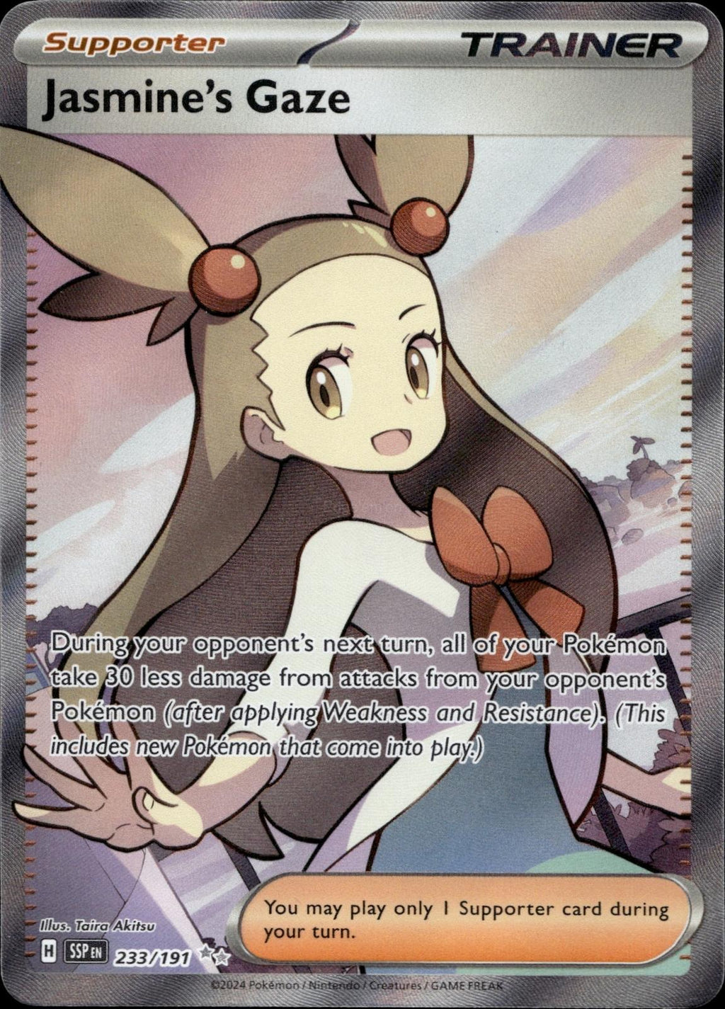 Jasmine's Gaze 233/191 NM/M Ultra Rare Surging Sparks Pokemon Holo