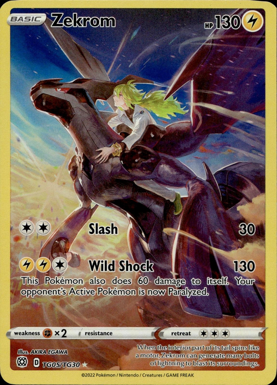 Zekrom TG05/TG30 NM/M Brilliant Stars Trainer Gallery Pokemon Holo