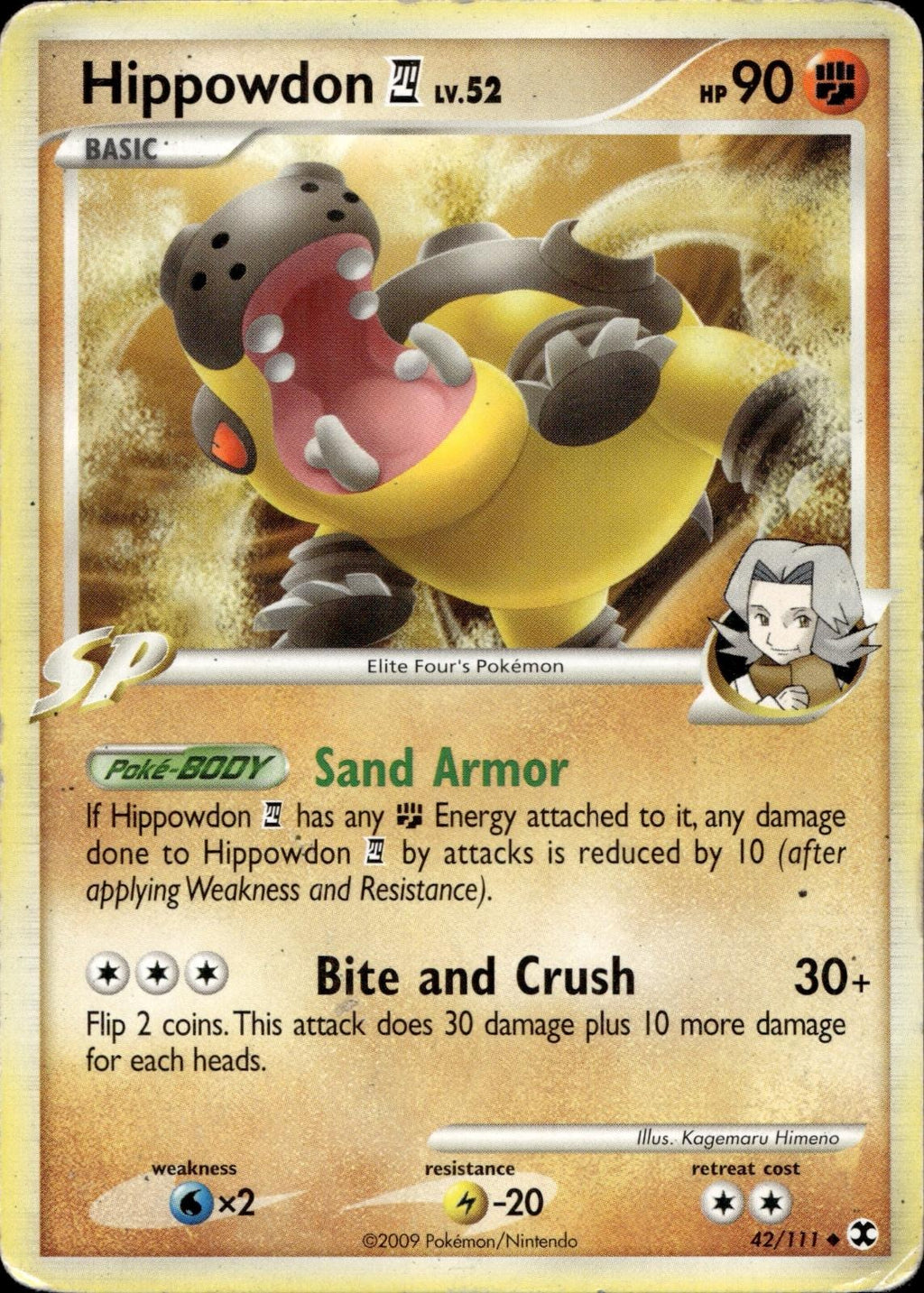 Hippowdon E4 42/111 HP Uncommon Rising Rivals Pokemon