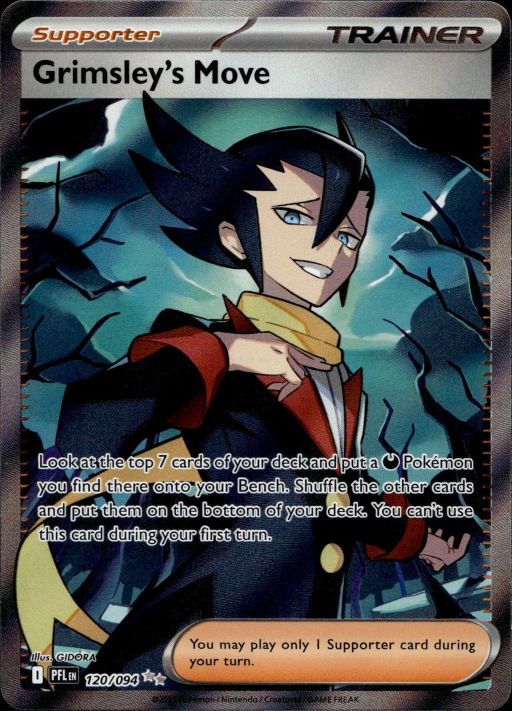 Grimsley's Move 120/094 NM/M Ultra Rare Phantasmal Flames Pokemon Holo