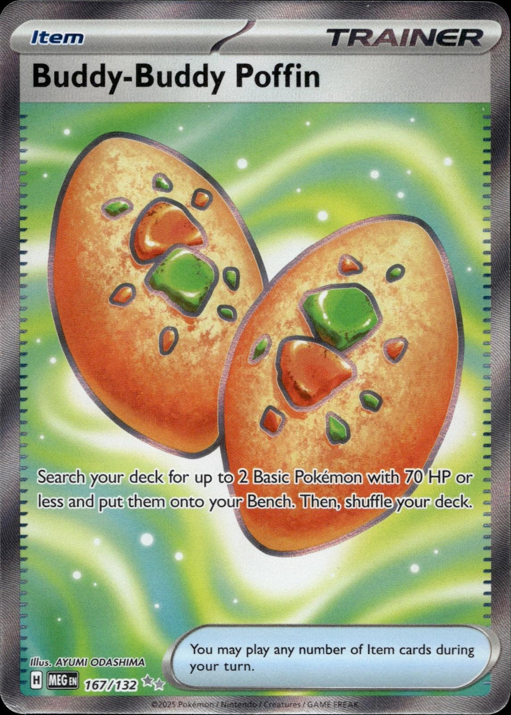Buddy-Buddy Poffin 167/132 NM/M Ultra Rare Mega Evolution Pokemon Holo