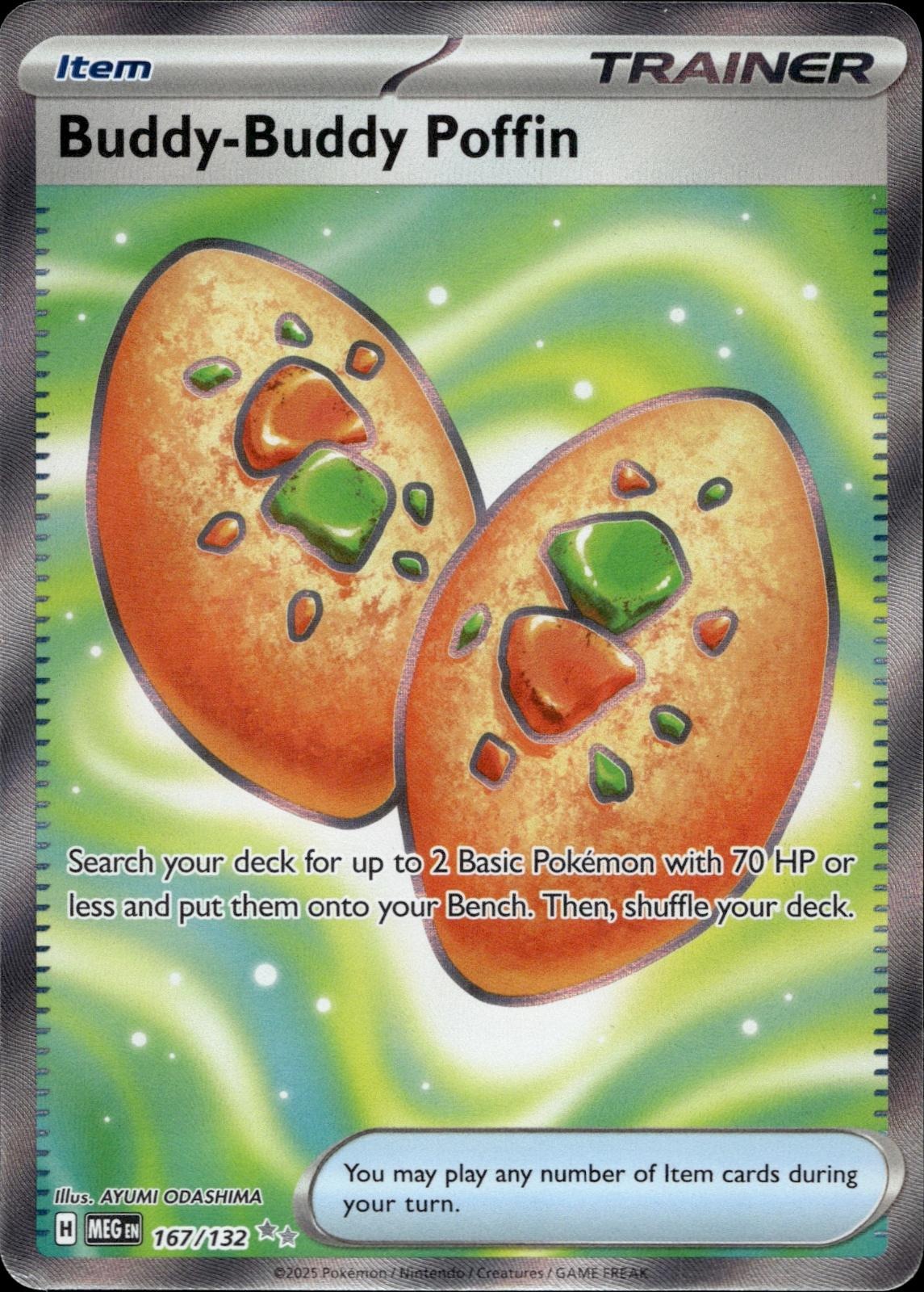 Buddy-Buddy Poffin 167/132 NM/M Ultra Rare Mega Evolution Pokemon Holo