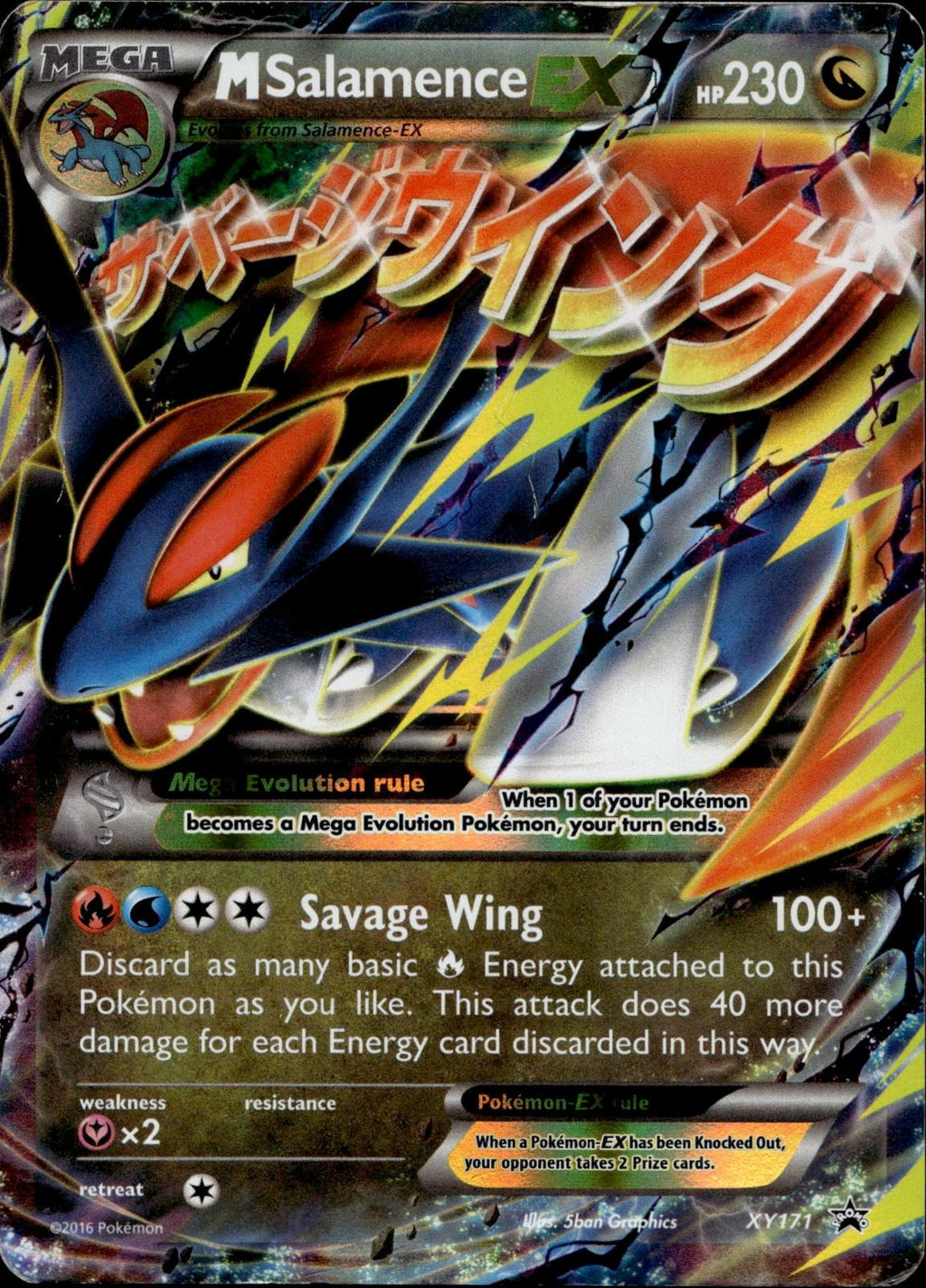 M Salamence EX XY171 LP Promo XY Promo Pokemon Holo
