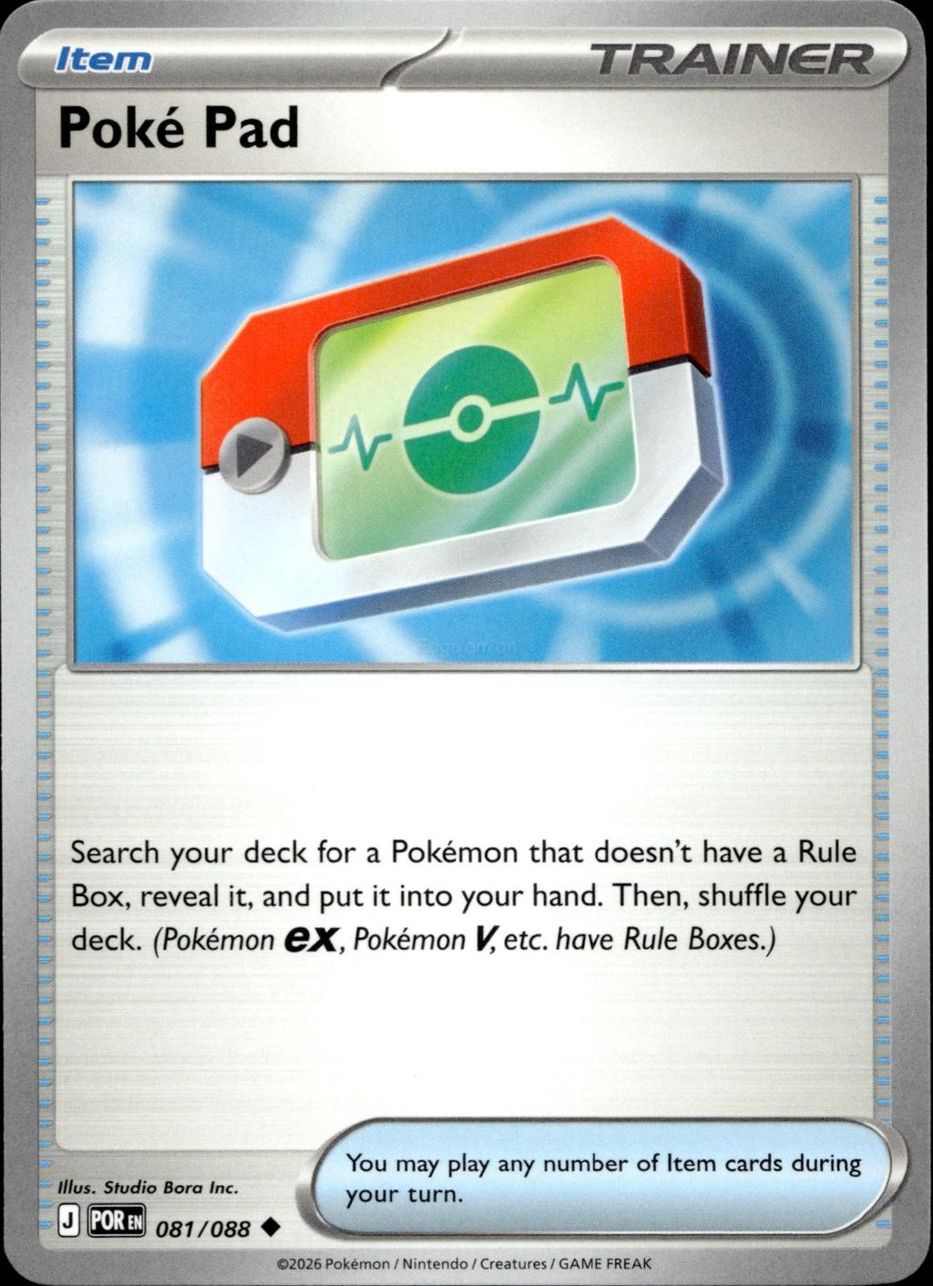 Poke Pad 081/088 NM/M Uncommon Perfect Order Pokemon