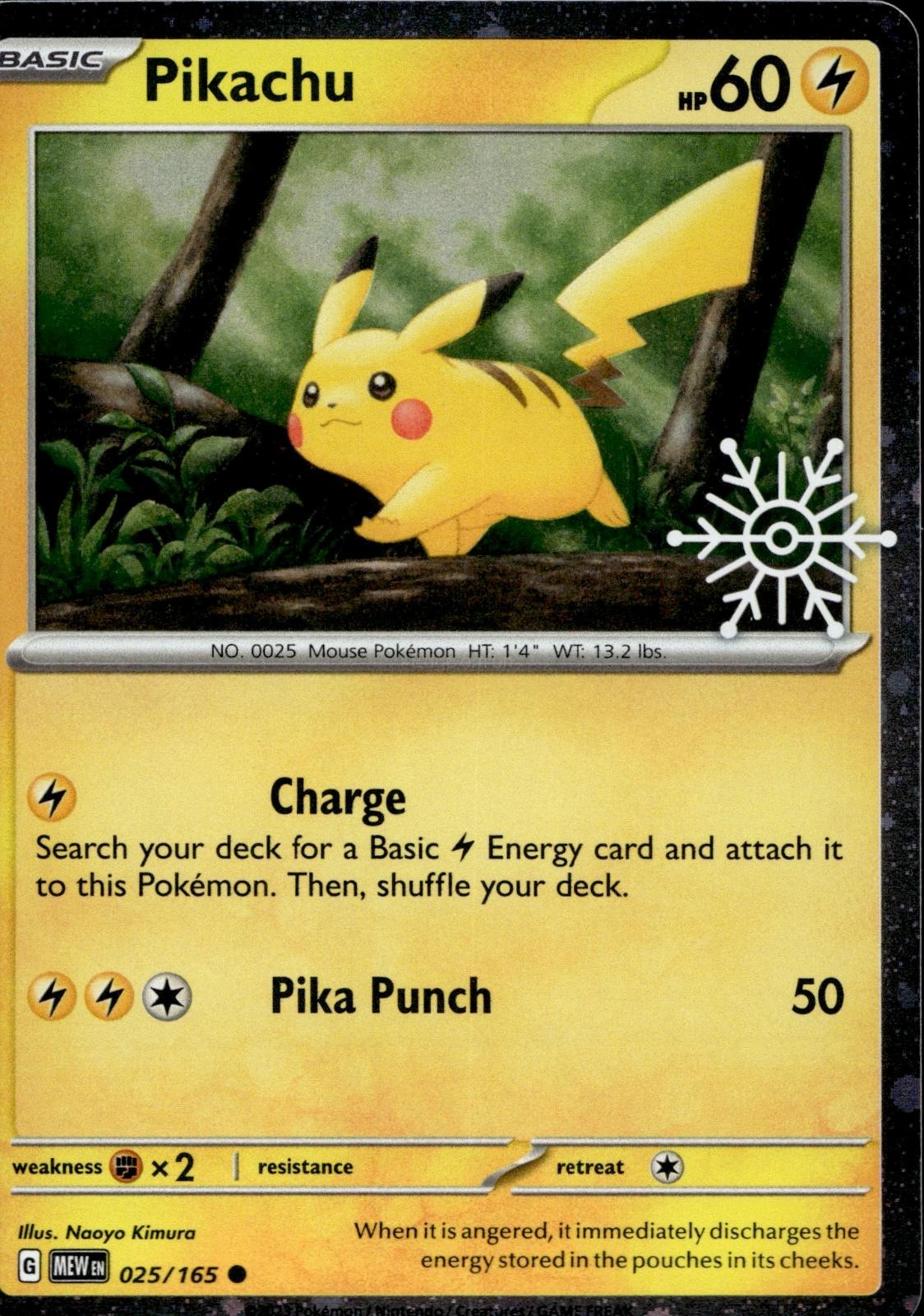 Pikachu (Holiday Calendar) 025/165 NM/M Miscellaneous Cards & Products Pokemon 